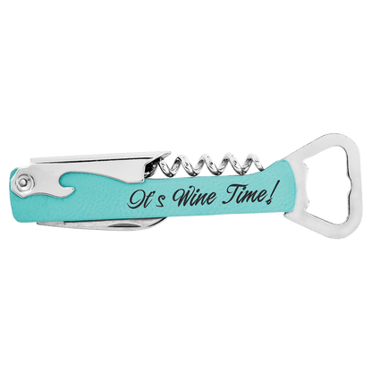 Personalized Leatherette Wine Bottle Opener