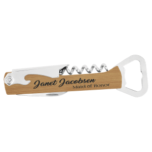 Personalized Leatherette Wine Bottle Opener