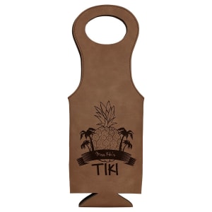 Custom Laser Engraved Leatherette Wine Bag