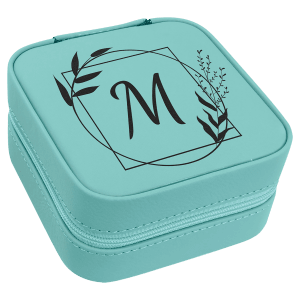 Engraved Leatherette Travel Jewelry Box