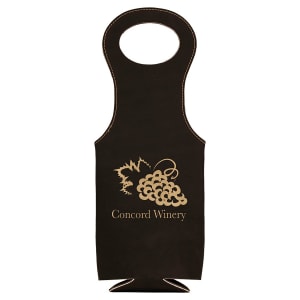 Custom Laser Engraved Leatherette Wine Bag