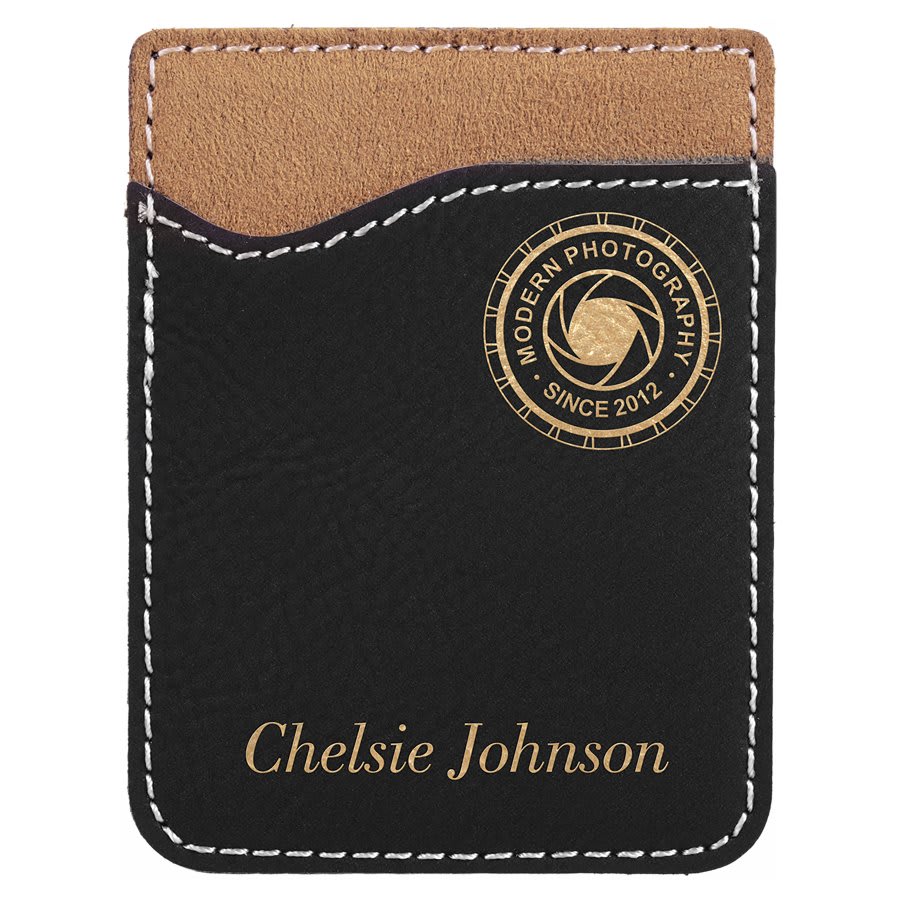 Custom Laser Engraved Leatherette Phone Wallet