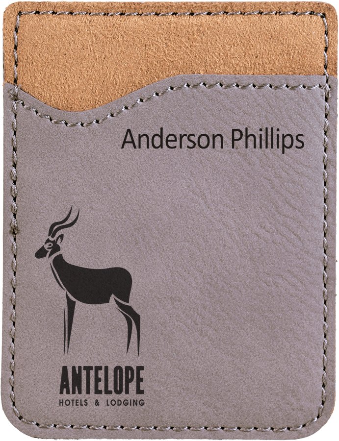 Custom Laser Engraved Leatherette Phone Wallet