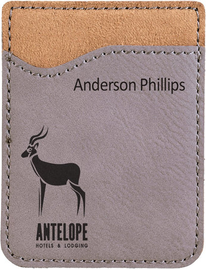 Custom Laser Engraved Leatherette Phone Wallet