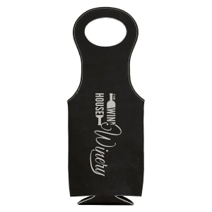 Custom Laser Engraved Leatherette Wine Bag