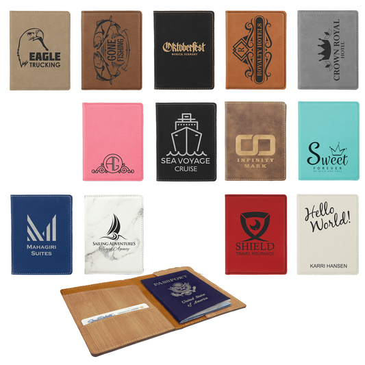 Personalized Leatherette Passport Holder