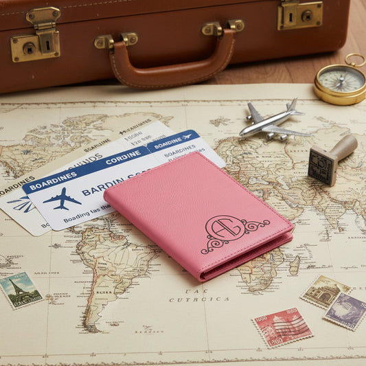Personalized Leatherette Passport Holder