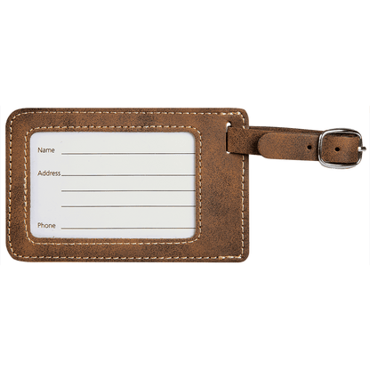 Laserable Leatherette Luggage Tag