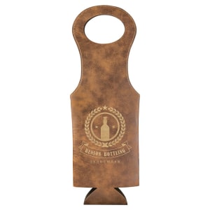 Custom Laser Engraved Leatherette Wine Bag