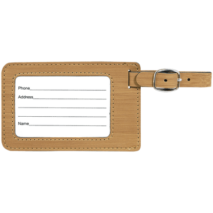 Laserable Leatherette Luggage Tag