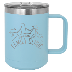 Taza aislante de camello polar con grabado personalizado, 15 onzas