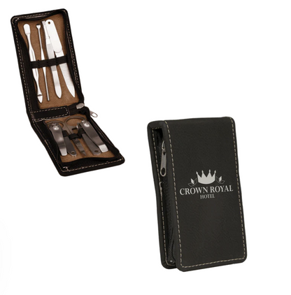 Personalized Leather Manicure Set Case