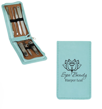 Personalized Leather Manicure Set Case