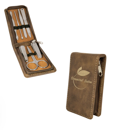 Personalized Leather Manicure Set Case