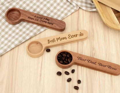 Personalized Coffee Scoop and Bag Clip
