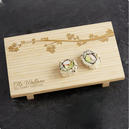 Personalized Bamboo Sushi Board Set