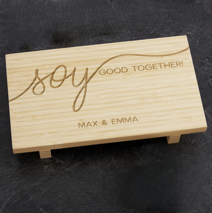 Personalized Bamboo Sushi Board Set