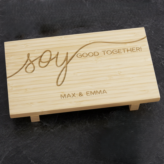 Personalized Bamboo Sushi Board Set