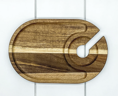 Custom Engraved Mini Charcuterie Board with Wine Holder