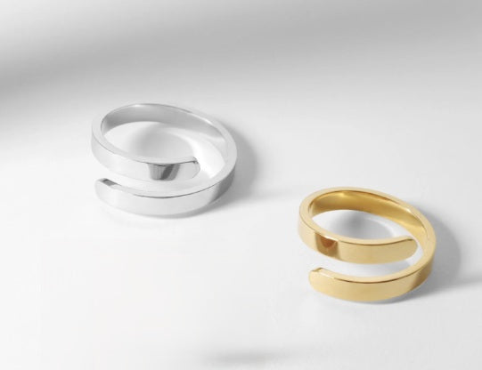 Engraved Double Name Ring