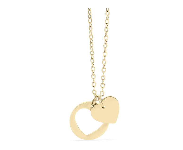Engraved Heart Cutout Necklace