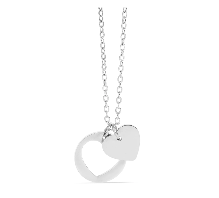 Engraved Heart Cutout Necklace