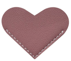 Personalized Leather Heart Bookmark