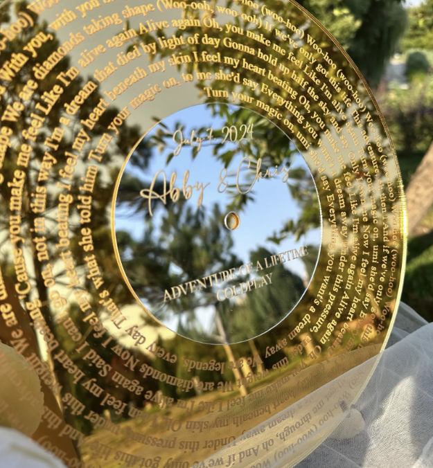 Personalized Mirrored Acrylic Song Plaque