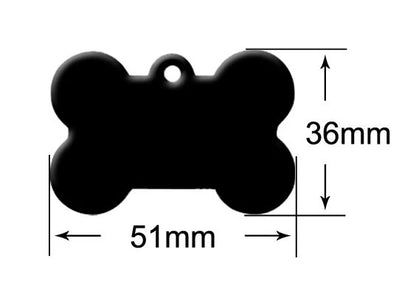 Etiqueta de identificación de aluminio personalizada, forma de hueso