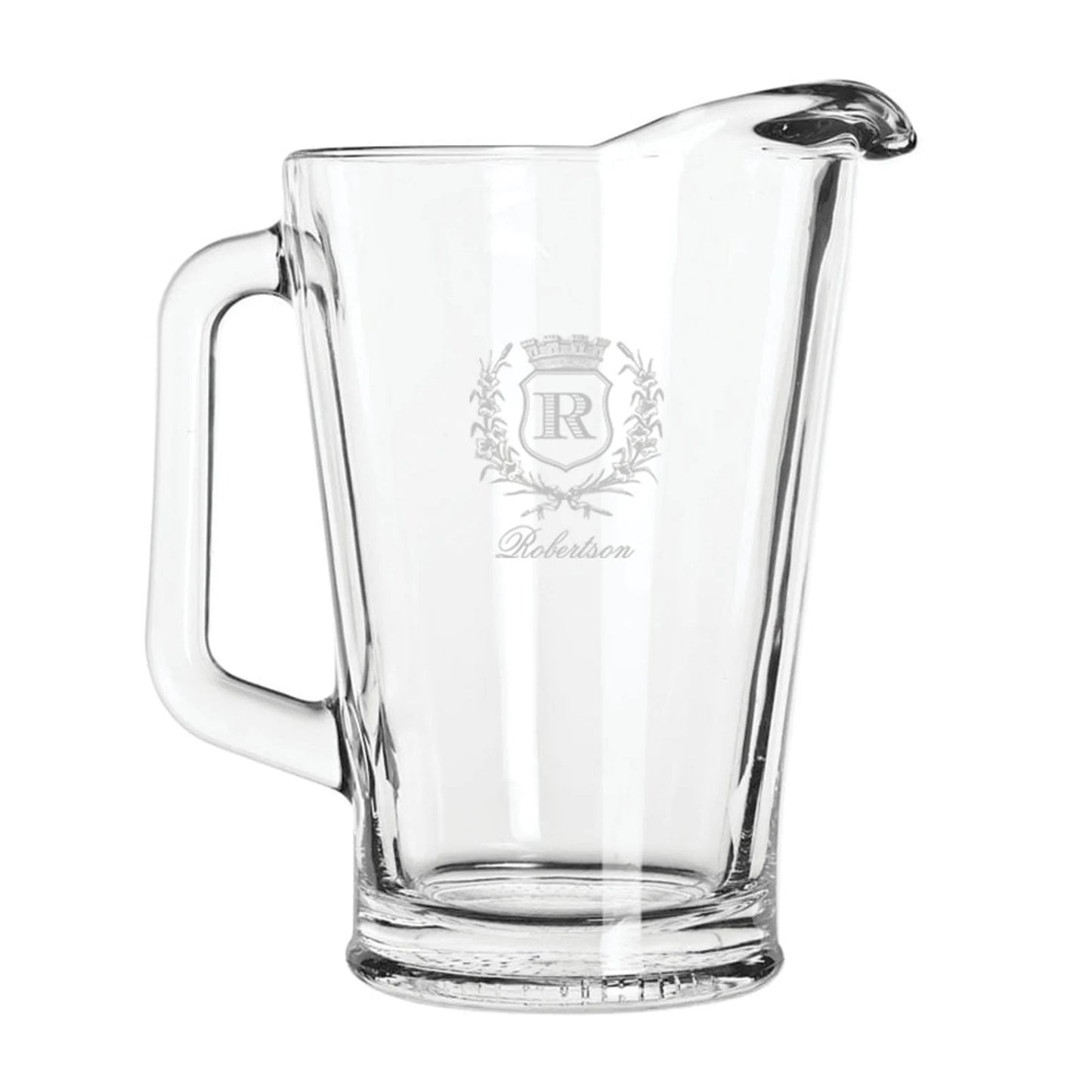 Personalized Engraved Glass Pitcher