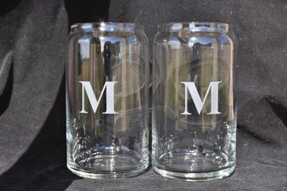 Personalized Beer Can Glass