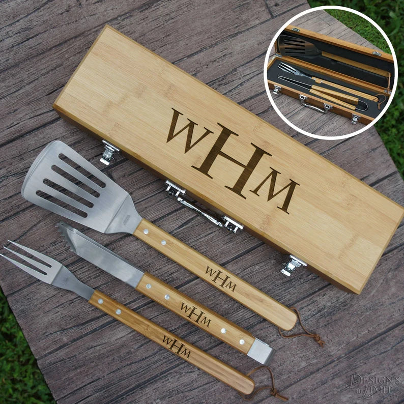 Personalized BBQ Tool Gift Set