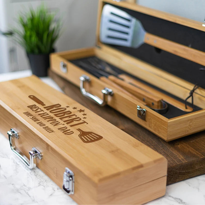 Personalized BBQ Tool Gift Set