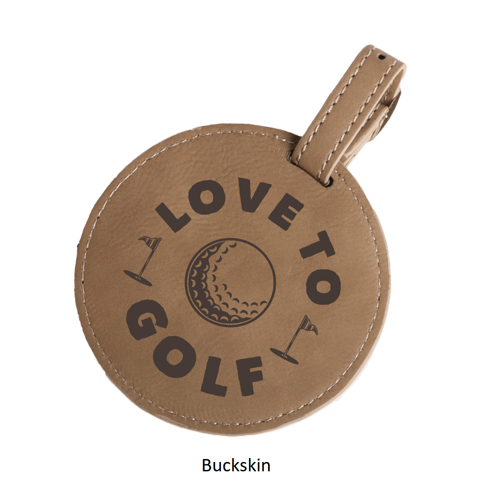 Leatherette Golf Tee Holder (Includes 5 Tees)