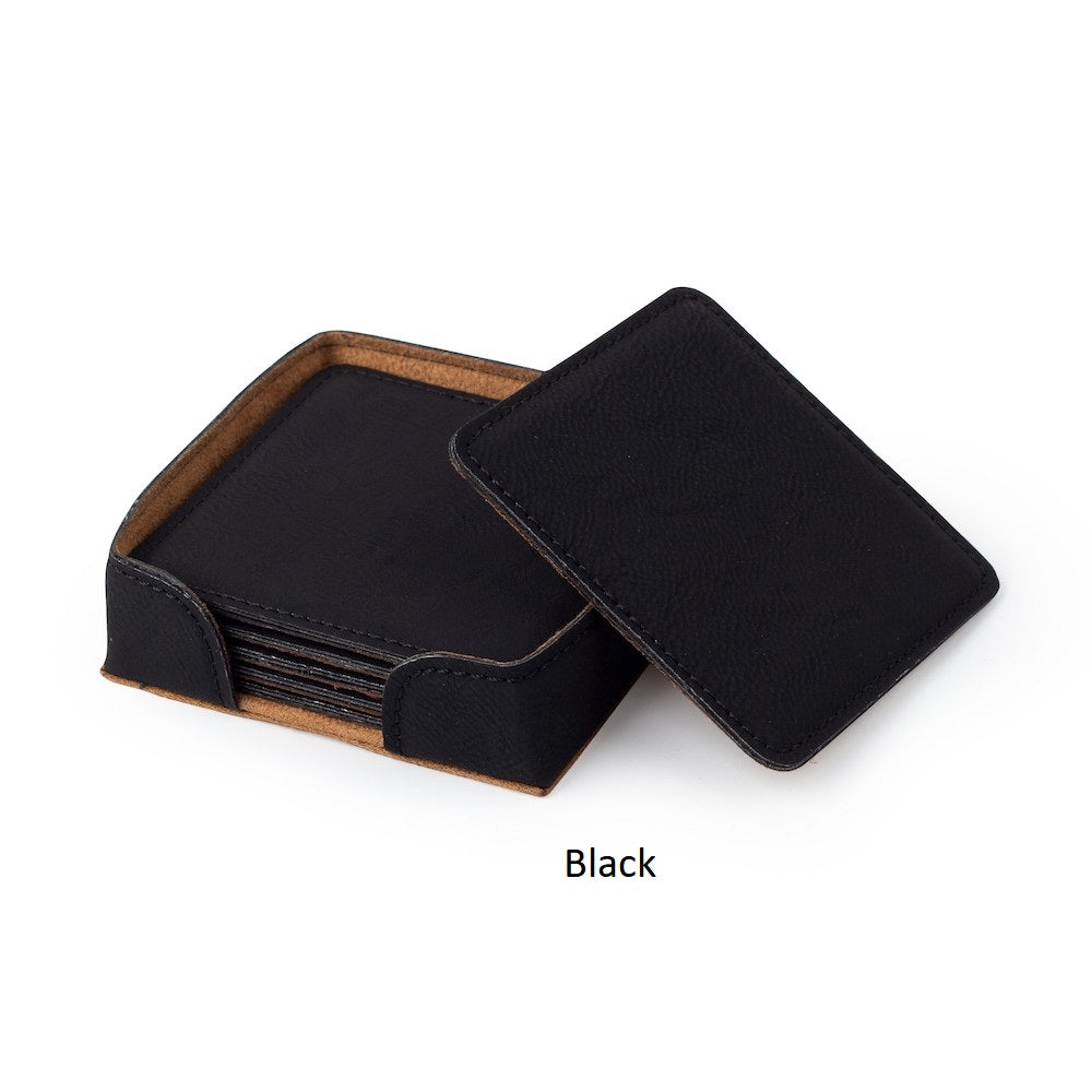 Leatherette Coasters (set of 6 with holder)