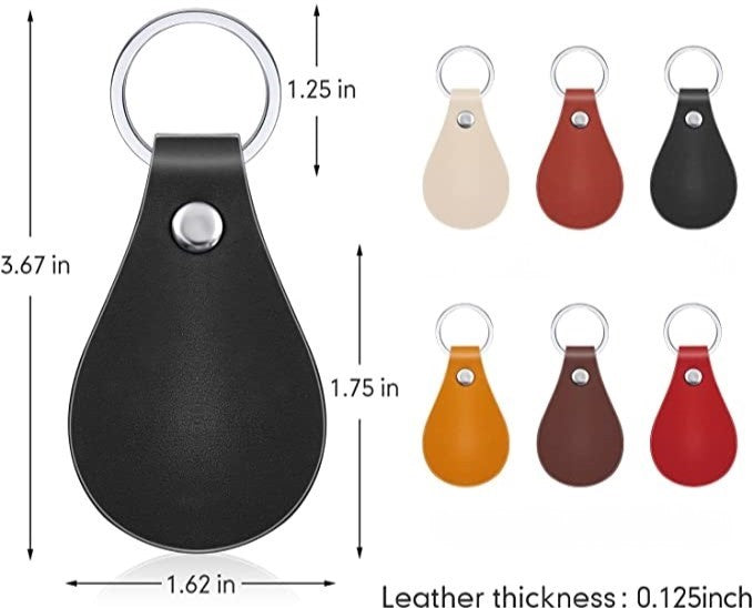 Customized Leatherette Keychain, Round