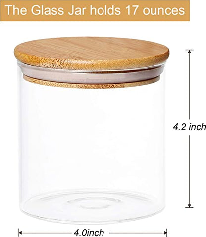 Glass Jar with Bamboo Lid